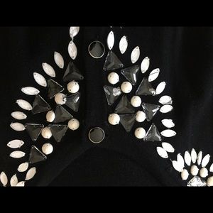 ECI black beaded cardigan